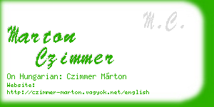 marton czimmer business card